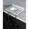 Kingston Brass 30X22 Marble Vanity Top W/ Brass Feet Combo, Marble/ Chrome KVPB3030MBSQ1 - alternate 3